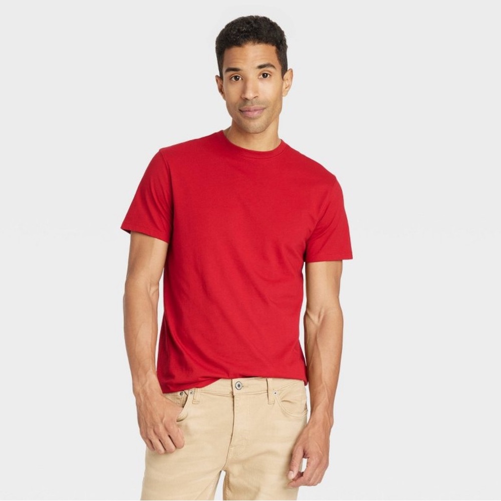 Target Men's Vibrant Red Short Sleeve Tee